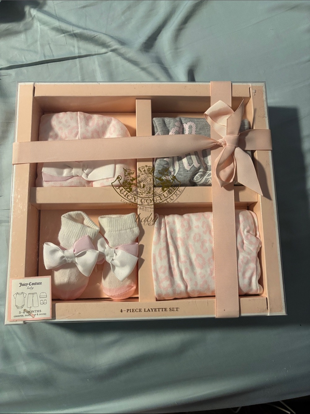 Juicy Couture Pink and White Baby Layette Gift Set